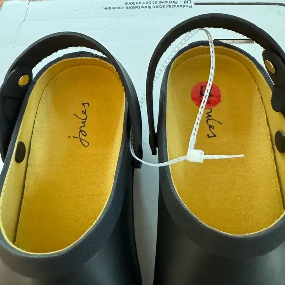 NEW Joules WELLY CLOG Golden Bee Etch Rubber Waterproof Clogs Rain Shoes Size 11