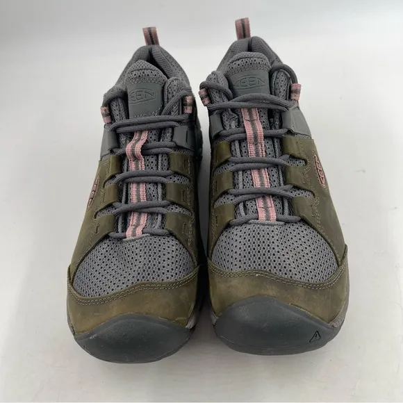 NEW! Keen Women’s Steen Vented Waterproof Olive Pink Trail Hiking Shoe-Size 10.5