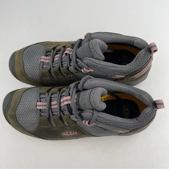 NEW! Keen Women’s Steen Vented Waterproof Olive Pink Trail Hiking Shoe-Size 10.5