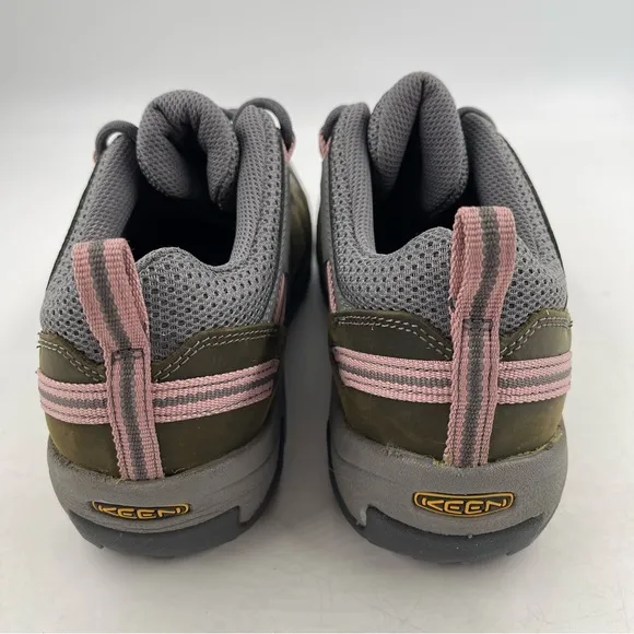 NEW! Keen Women’s Steen Vented Waterproof Olive Pink Trail Hiking Shoe-Size 10.5