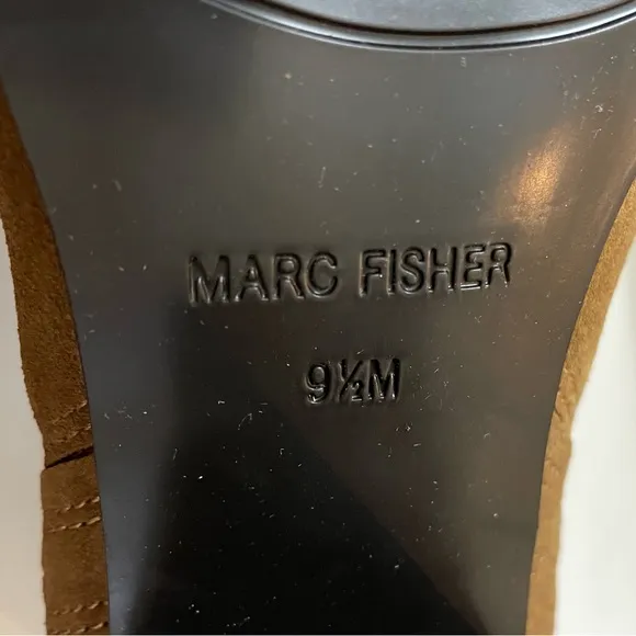 New Marc Fisher Women’s Maree Stretchy Ankle Boots Dark Natural Size 9.5