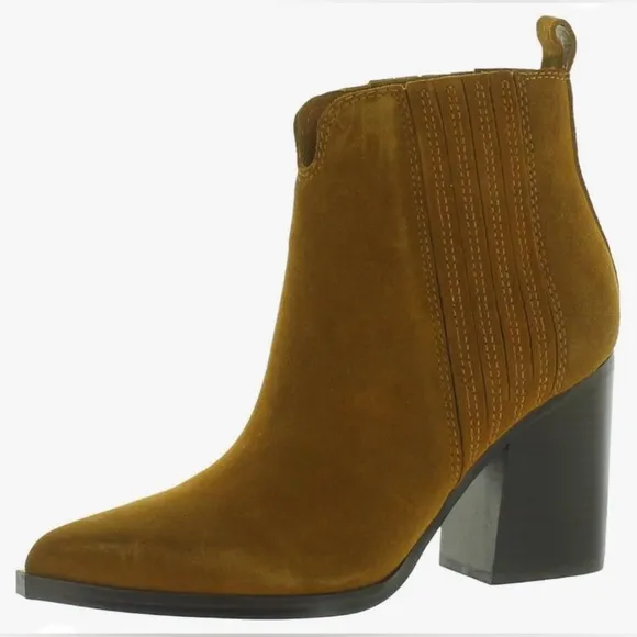 New Marc Fisher Women’s Maree Stretchy Ankle Boots Dark Natural Size 9.5