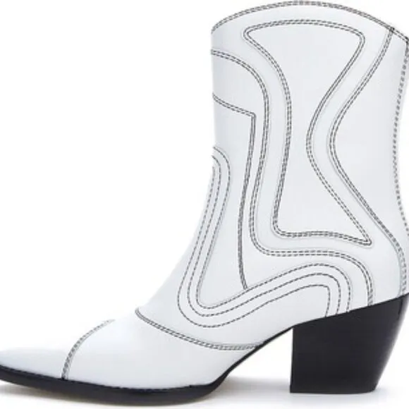 NEW MATISSE Made In Brazil Aries Western Leather Booties white for women 561tn