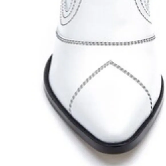 NEW MATISSE Made In Brazil Aries Western Leather Booties white for women 561tn