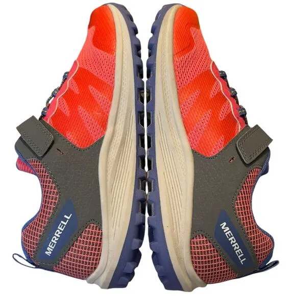 New Merrell Nova Sneakers Women's Size 7 W Hot Pink Gray Blue Hook &amp; Loop Shoes