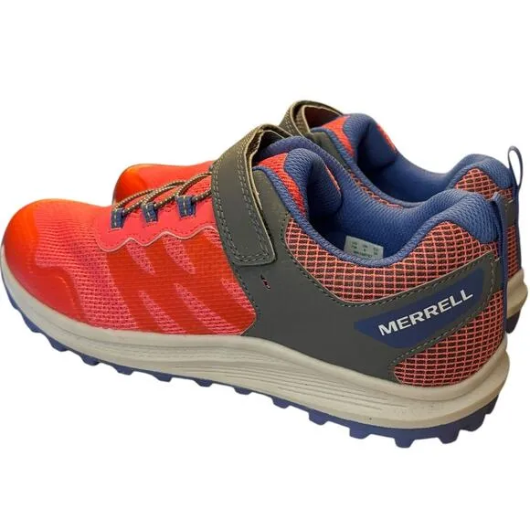 New Merrell Nova Sneakers Women's Size 7 W Hot Pink Gray Blue Hook &amp; Loop Shoes