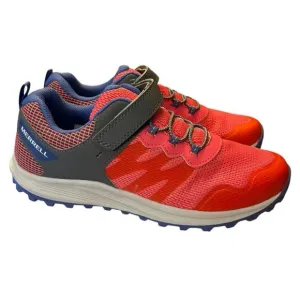 New Merrell Nova Sneakers Women's Size 7 W Hot Pink Gray Blue Hook &amp; Loop Shoes