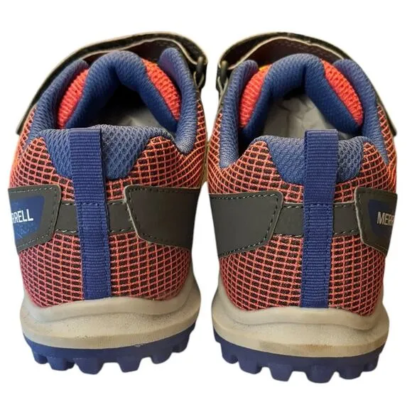 New Merrell Nova Sneakers Women's Size 7 W Hot Pink Gray Blue Hook &amp; Loop Shoes