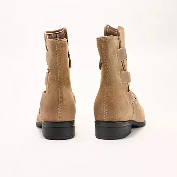 NEW  MIZ MOOZ Leather Shawn Booties Pebble for women 663mn
