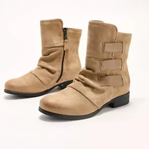 NEW  MIZ MOOZ Leather Shawn Booties Pebble for women 663mn