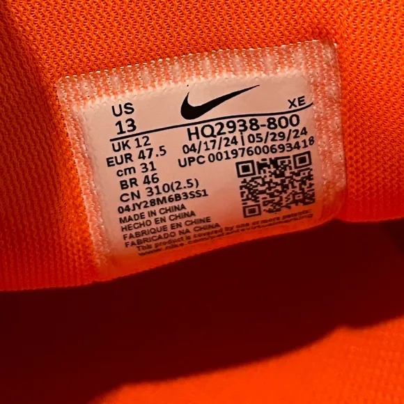 New Nike Air Zoom Pegasus 41 PRM Orange Grey Running Training Shoes Mens 13