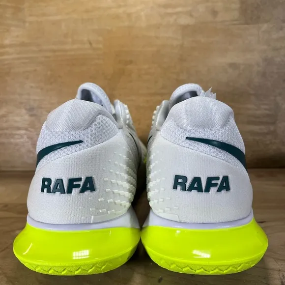 NEW Nike Court Zoom Vapor Cage 4 Rafa Mens Sz 13 Tennis Shoes White Volt Teal