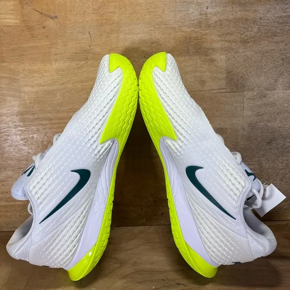 NEW Nike Court Zoom Vapor Cage 4 Rafa Mens Sz 13 Tennis Shoes White Volt Teal