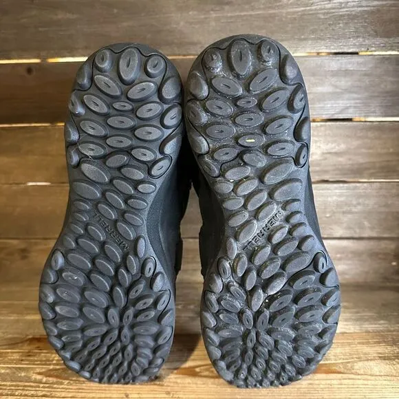 New NWOB Womens Merrell Cloud Puff Black Waterproof Winter Snow Boots Size 8.5 M