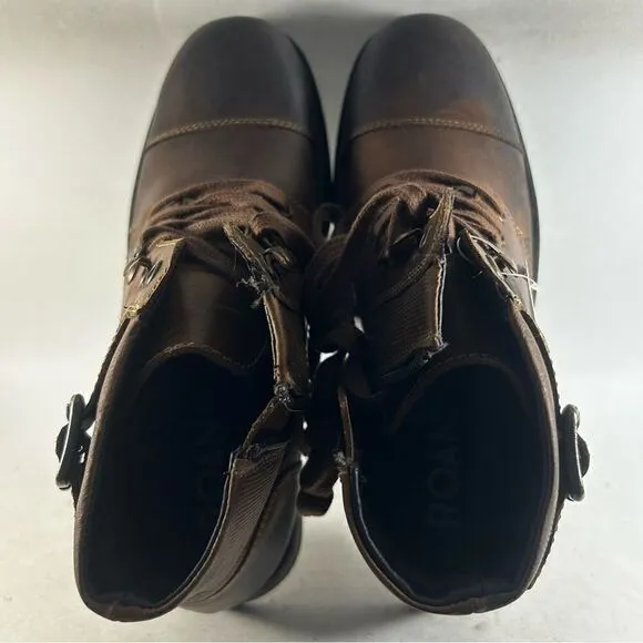 NEW ROAN by Bed STU Dean Men’s Cap Toe Leather Boots Brown Size 8.5