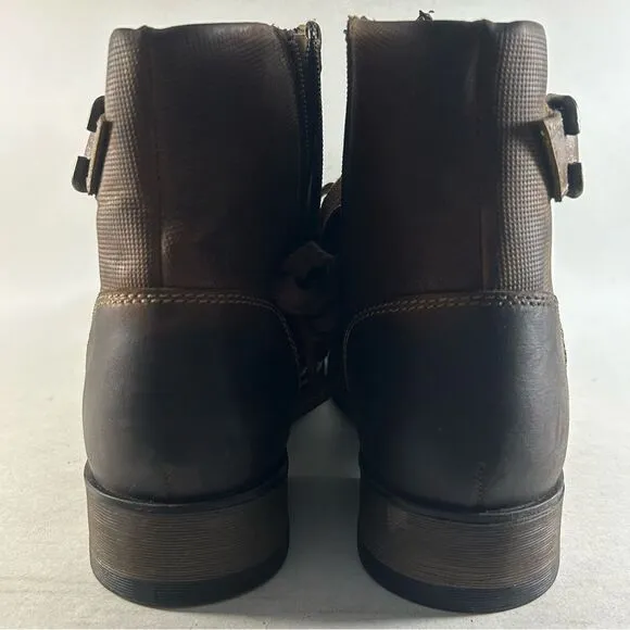 NEW ROAN by Bed STU Dean Men’s Cap Toe Leather Boots Brown Size 8.5