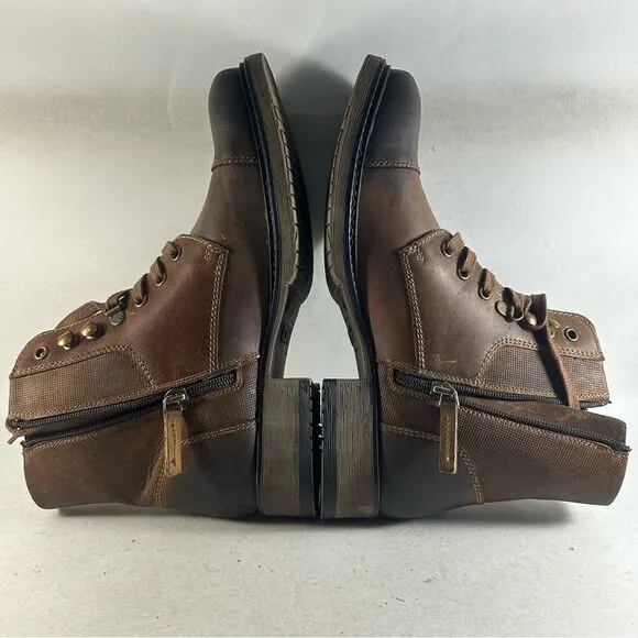 NEW ROAN by Bed STU Dean Men’s Cap Toe Leather Boots Brown Size 8.5