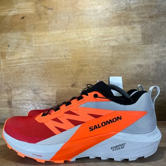 NEW Salomon Sense Ride 5 Womens Size 10.5 Trail Running Shoes Sneakers Orange