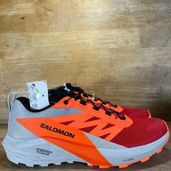 NEW Salomon Sense Ride 5 Womens Size 10.5 Trail Running Shoes Sneakers Orange