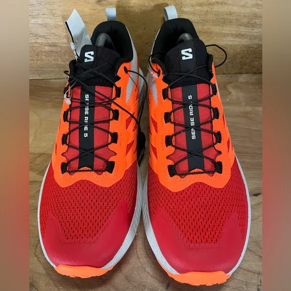 NEW Salomon Sense Ride 5 Womens Size 10.5 Trail Running Shoes Sneakers Orange