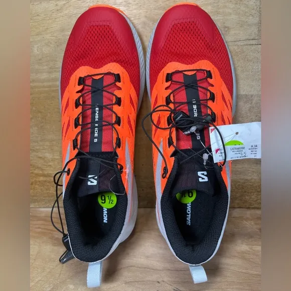 NEW Salomon Sense Ride 5 Womens Size 10.5 Trail Running Shoes Sneakers Orange