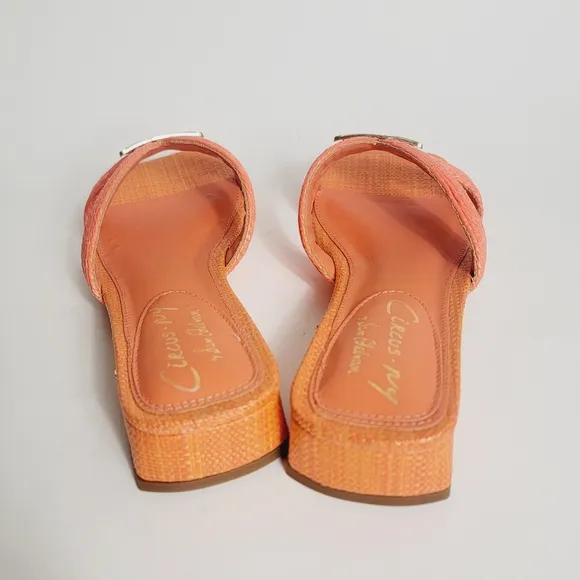 NEW Sam Edelman Circus NY Joella Weave Slide Sandal Orange Size 7.5