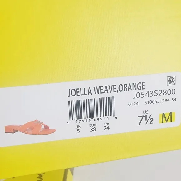 NEW Sam Edelman Circus NY Joella Weave Slide Sandal Orange Size 7.5