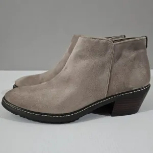 NEW Sam Edelman Pryce Ankle Bootie  Putty Taupe Suede Waterproof Size 9.5