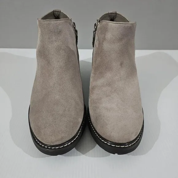 NEW Sam Edelman Pryce Ankle Bootie  Putty Taupe Suede Waterproof Size 9.5