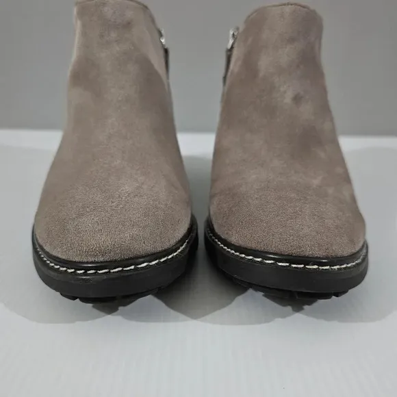 NEW Sam Edelman Pryce Ankle Bootie  Putty Taupe Suede Waterproof Size 9.5