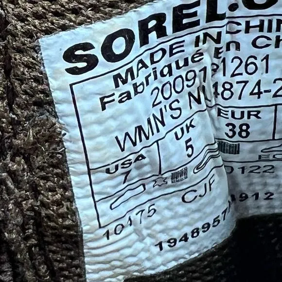 New Sorel Hi-Line Chelsea Heel Boots Umber, Ceramic NL4874-261 Women 7 NWB