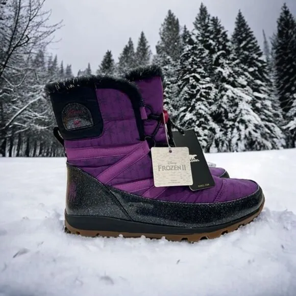 New SOREL boots girls 7 purple black