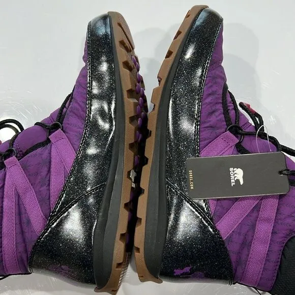 New SOREL boots girls 7 purple black