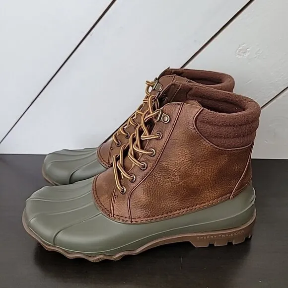 NEW Sperry duck boots Top-Sider Men's 9 Seasonal Avenue Duck Boot, TAN/ Green