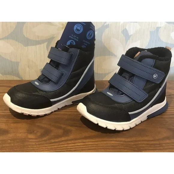 New Stride Rite Toddler Boy Boots 10 M Waterproof Memory Foam Leather Snow Boots