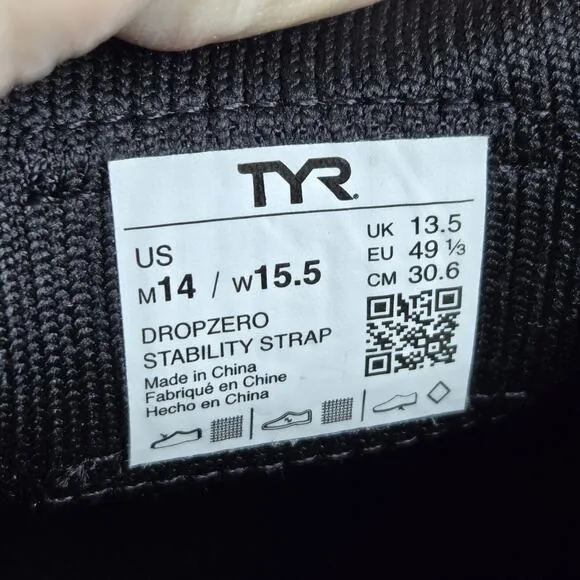 NEW TYR Dropzero Trainer Mens Size 14 Athletic Training Lifting Gym Shoes Black