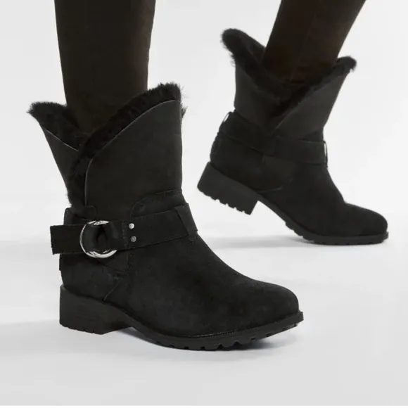NEW UGG Bodie black suede ankle boots