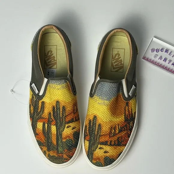 NEW Vans Classic Slip-On Cactus Tapestry Shoes  SZ - W9/M7.5
