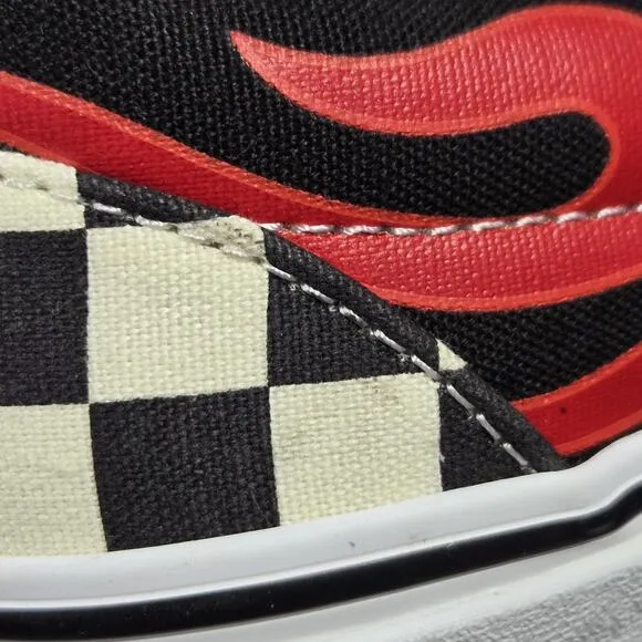NEW Vans Disney Slip On Mickey &amp; Minnie Checkered Flame Womens 10 Shoes Mens 8.5