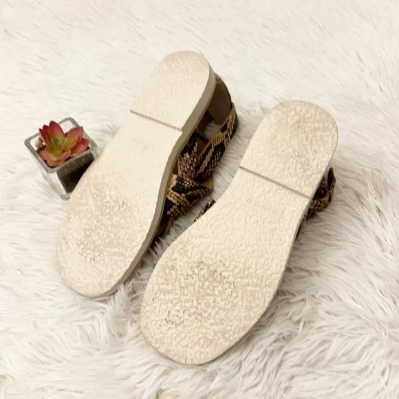 NEW VINCE Morris Snake print gladiator cross cross sandals shoes women size 6