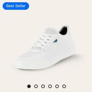 NEW WITH BOX Vessi Waterproof Unisex White Weekend Sneakers Size M10