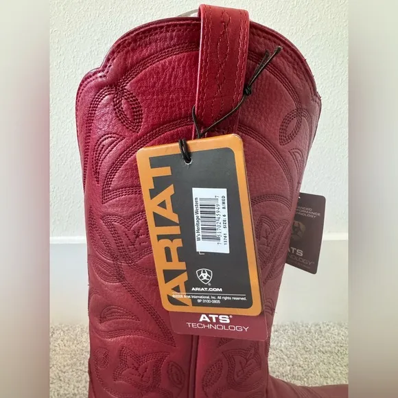 NEW WITH TAGS Ariat Women’s Heritage Western Red Deertan 12” Boots