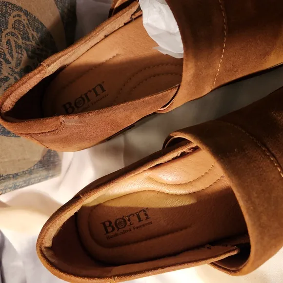 NIB BORN WOMEN'S BAILIE GLAZED GINGER BROWN CLOG SIZE 8.5