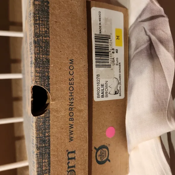 NIB BORN WOMEN'S BAILIE GLAZED GINGER BROWN CLOG SIZE 8.5