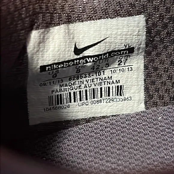 NIB Men's Nike Golf Air Rival III Golf Shoe, White/Grey, 9 628533 101