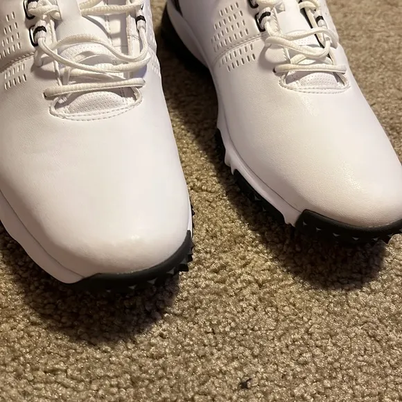 NIB Men's Nike Golf Air Rival III Golf Shoe, White/Grey, 9 628533 101