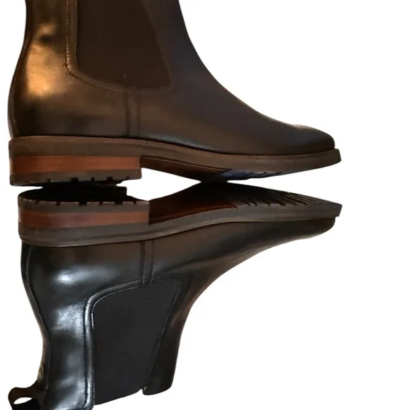 NIB Men’s Steve Madden Sverne Black Leather Chelsea Boots- US 12