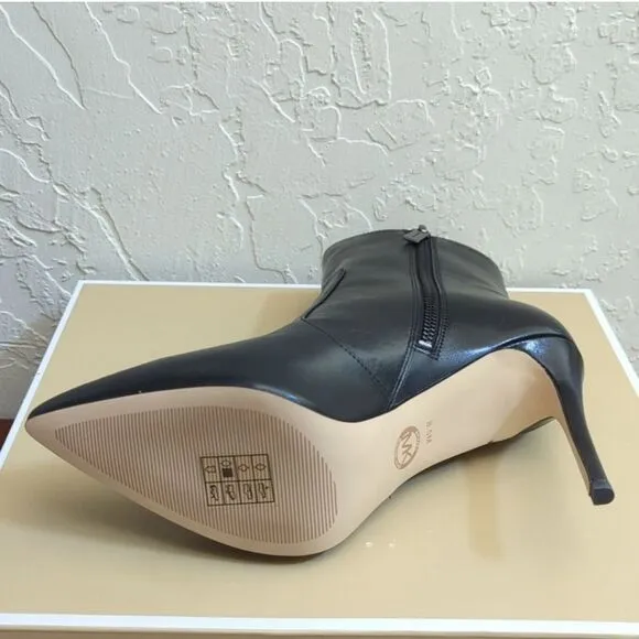 NIB Michael Kors Rue Stiletto Bootie - Black Leather
