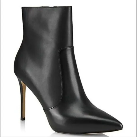 NIB Michael Kors Rue Stiletto Bootie - Black Leather