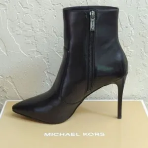 NIB Michael Kors Rue Stiletto Bootie - Black Leather